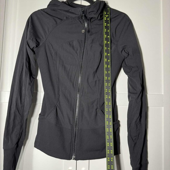 Lululemon athletica reversable Sweater Zipper hoodie pockets Black Size 6 - Picture 11 of 11